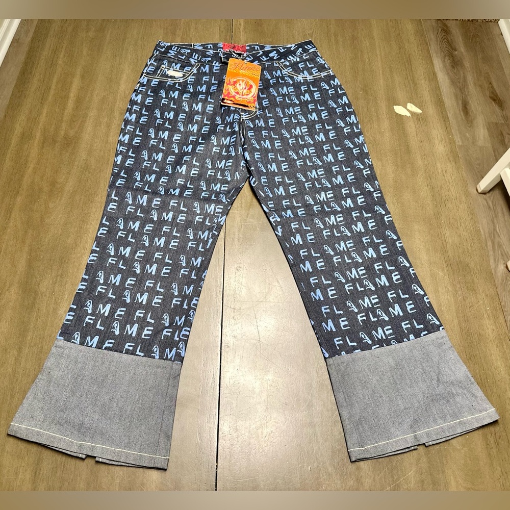 NWT Rare Johnny Blaze Flame Jeans Capris- sz.7/8